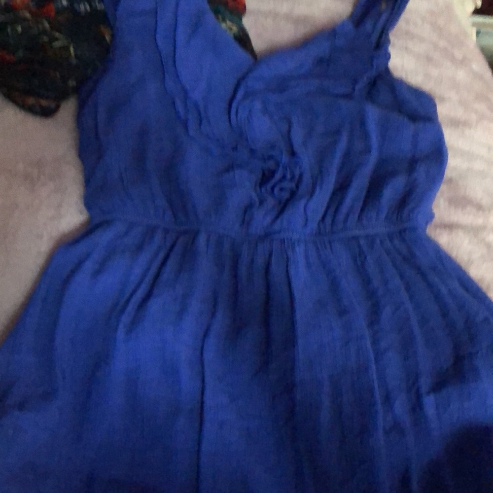 - Adorable flirty blue dress with intricate details L